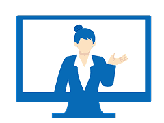 オンライン指導をする講師のイラスト