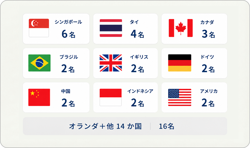 海外出身国の内訳