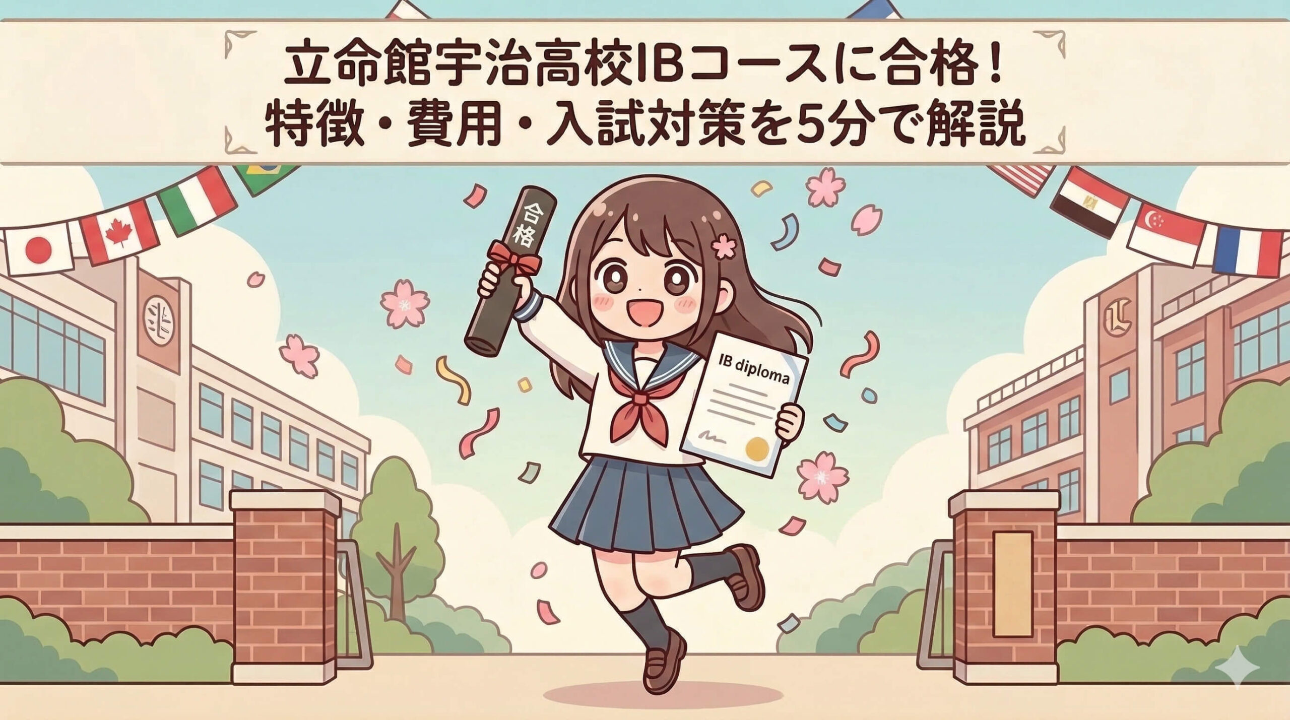 立命館宇治高校IBコースに合格！特徴・費用・入試対策を5分で解説